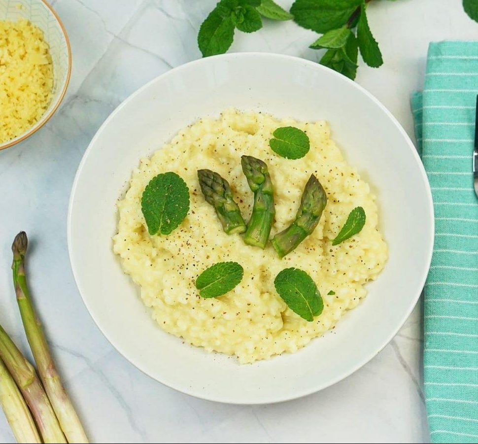 Risotto asperges menthe